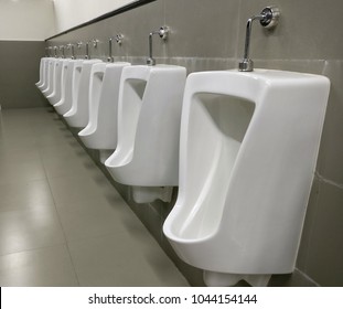 
Gas Station Restroom With Side View Urinal