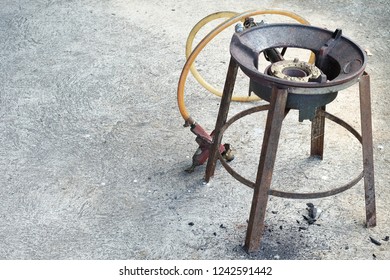 Gas Stove On Steel Platform