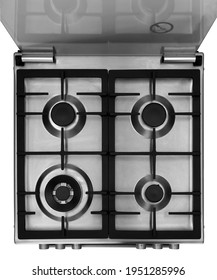 Gas Stove Top Surface, View From Above