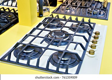 Gas Stoves Home Appliances Store Stock Photo Edit Now 761359009   Gas Stoves Home Appliances Store 260nw 761359009 