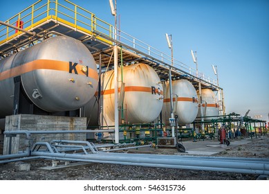 Gas Tank Containers In Natural Gas Factory