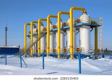 Gas transportation equipment in the Arctic zone of Siberia - Powered by Shutterstock