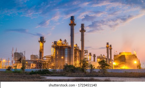 Gas turbine electrical power plant and in Twilight power for factory energy concept 
