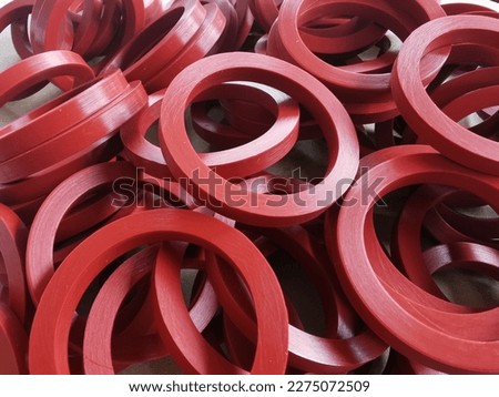 Gasket ring from silicone material, spare parts, used to fill the joints or joints no gap Or leak out. The rubber gasket is soft and flexible, making it possible to use when splicing various parts. 