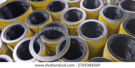 Gasket Type Basic with Yellow Color Coding for Piping Industrial Applications, Flanges 
