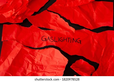 Gaslighting Word, Written On Red Paper