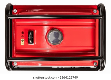gasoline generator top view on a white background