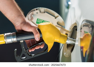 Gassing Up A Car, Modern Gas Station,Fuel And Power Generation