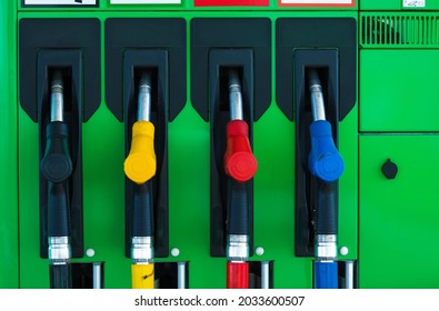 Gassing Up A Car, Modern Gas Station,Fuel And Power Generation