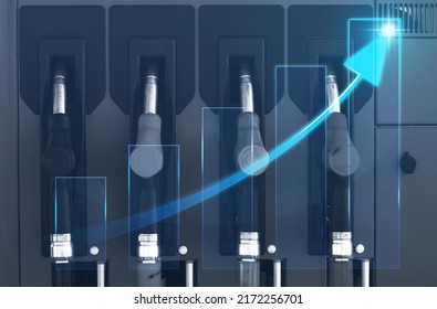 Gassing Up A Car, Modern Gas Station,Fuel And Power Generation