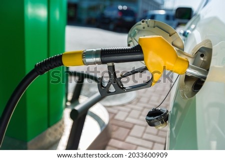 Gassing up a car, Modern Gas Station,Fuel and Power Generation