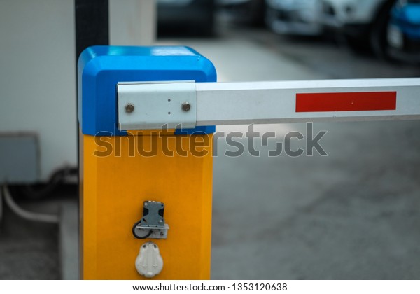 Gate barrier cars parking\
lot