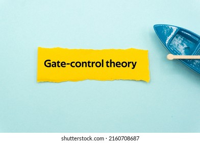 Gate Control Theory.The Word Is Written On A Slip Of Colored Paper. Psychological Terms, Psychologic Words, Spiritual Terminology. Psychiatric Research. Mental Health Buzzwords.