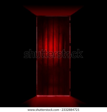 Gate to hell concept: red hot glowing door background - entrance to hell-fire, symbol for sins, end of world, judgement day, burning for eternity.