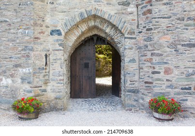 Gate of an old medieval castle, Scotland