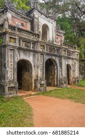 Gate Of Pagoda In Hue Vietnam. Tu Dam Pagoda