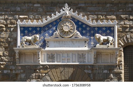 Gate Of The Palazzo Vecchio, Florence, Tuscany, Italy