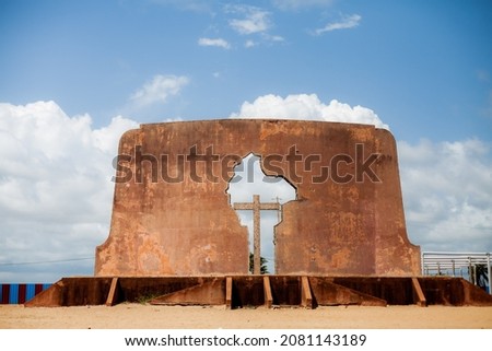 Gate of Return where slaves returned back to Benin after being taken abroad. The Memorial of the Grand Jubilee of 2000.