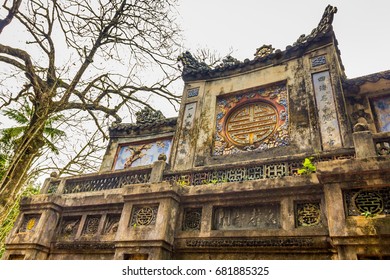 Gate Of Ruin Pagoda In Hue Vietnam. Tu Dam Pagoda