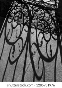 Gate Shadow Of Hulihee Palace In Hawaii