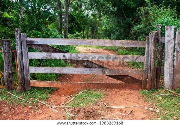 gatekeeper at the entrance to a\
cattle ranch in the city of Jardim, Mato Grosso do Sul,\
Brazil