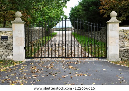 Gates and Drive of a Country Estate