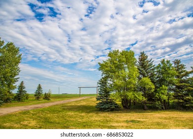 Gates Of A Suburban House On Farm - Regina - Canada