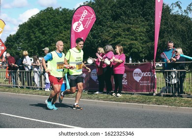 Gateshead/UK - 8th Sept 2019: Great North Run 2019 Blind Athlete With Guide