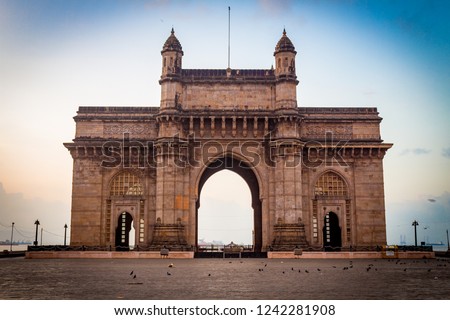 Gateway of India, Mumbai, Maharashtra, India. The most popular tourist attraction, it is the unofficial icon of the city of Mumbai. Tourists around the world come to visit Gateway of India every year.