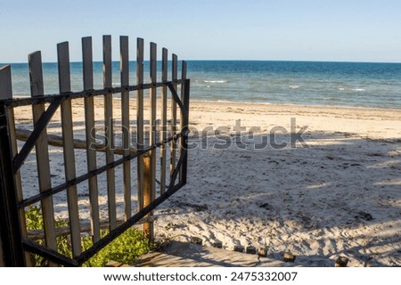 Similar – Image, Stock Photo Gateway to Paradise? gate