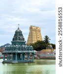 Gateway tower of the Thanumalayan Temple, also called Sthanumalayan Temple, located in Suchindram in the Kanyakumari district of Tamil Nadu, India. 