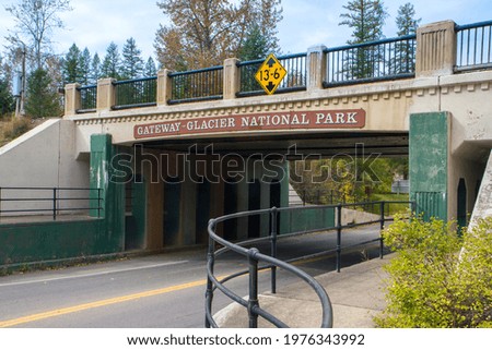 Gateway West Entrance Glacier National Park Montana
