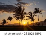 Gathering at the beach to watch sunset in Maui, Hawaii