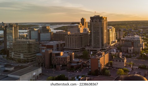 Gatineau city aerial view in summer