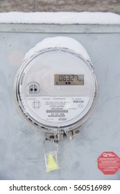 Gatineau, Quebec, Canada - 03-15-2015: Hydro Quebec Smart Meter