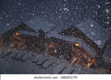 Gatlinburg, Tennessee - December 24,2020: White Christmas 