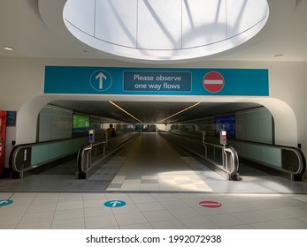 Gatwick Airport On A Quiet Monday During Covid Restrictions. London Gatwick Airport, Crawley, UK. 14th June 2021