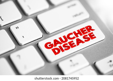 Gaucher Disease - Rare Genetic Disorder Passed Down From Parents To Children, Text Concept Button On Keyboard