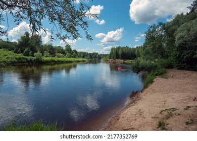 Gauja River Next To Cesis City, Latvia.