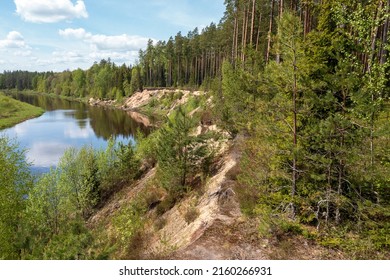 Gauja River In Northern Latvia.