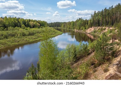 Gauja River In Northern Latvia.