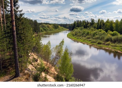 Gauja River In Northern Latvia.