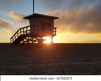 Gaurd tower at sunset 