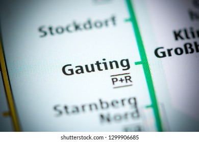 Gauting Station. Munich Metro Map.