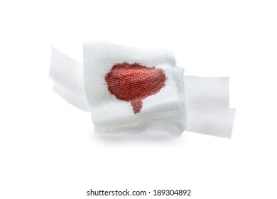 Gauze Bandage Blood On White Stock Photo Edit Now