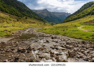 The Gave De Brousset, In The Ossau Valley, In Béarn, France