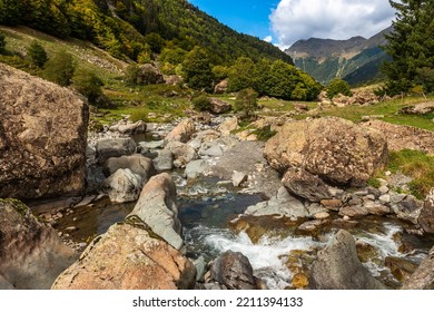 The Gave De Brousset, In The Ossau Valley, In Béarn, France