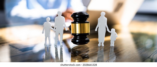 Gavel At Divorce Court. Litigation And Justice