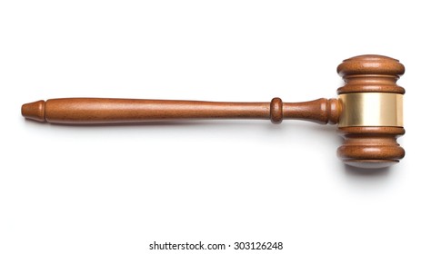 Gavel  Isolated On White Background