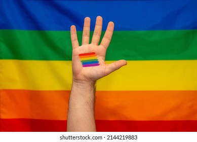 male gay pride flag tattoo